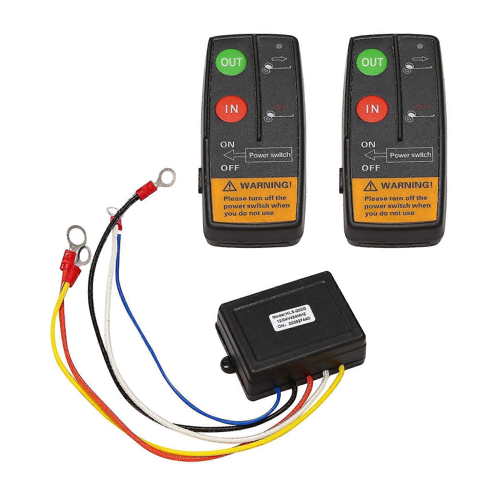 24V 50Ft Auto Wireless Console Winch Remote Control Car Manual Transmitter Button Console For Car A