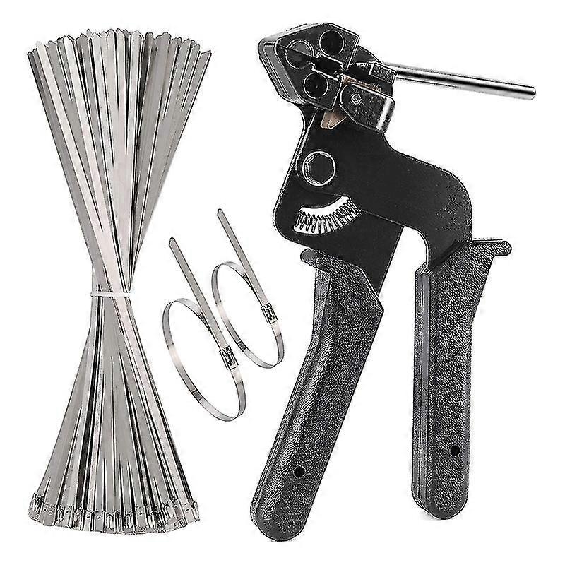 200pcs Metal Tie Wrap Tool, Cable Tie Adjustable Sizes 4.6x250mm