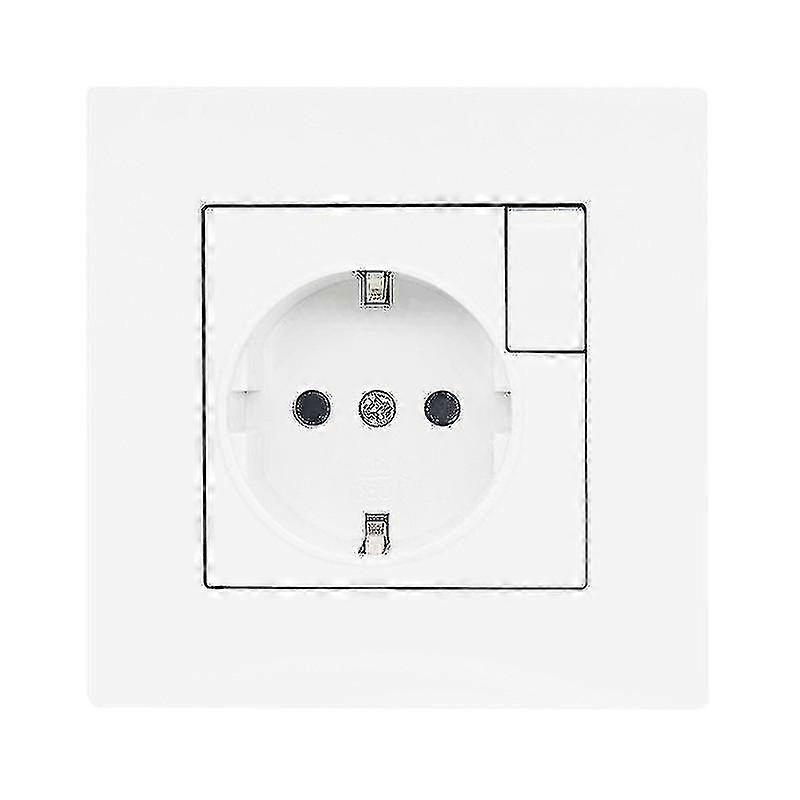 Eu 16a Wall Socket S Light Rocker S Push Button S 1 Gang 1 Way On/off 250v White Colo