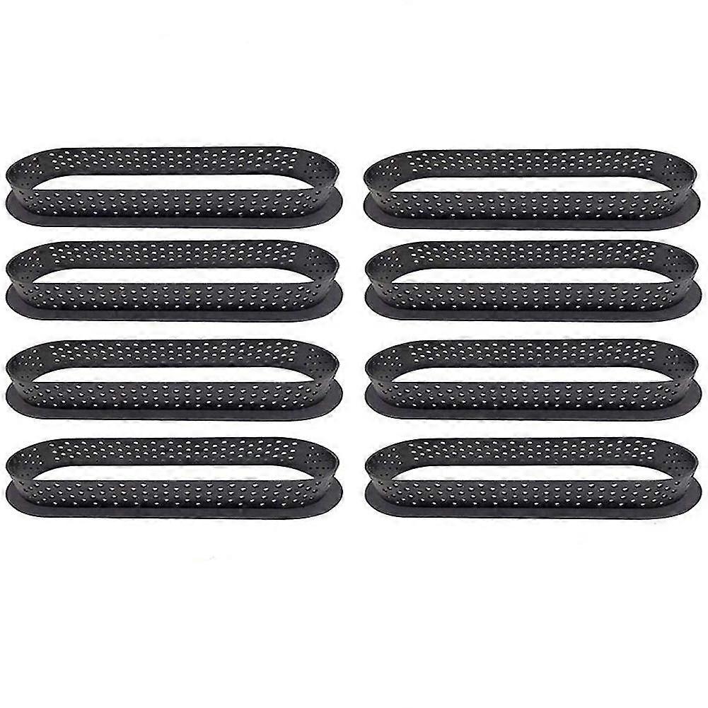 10pcs Oval-shape Cake Mold Cake Circle Ring Mold Mousse Circle Ring Tart Decorating Baking Tool Kit