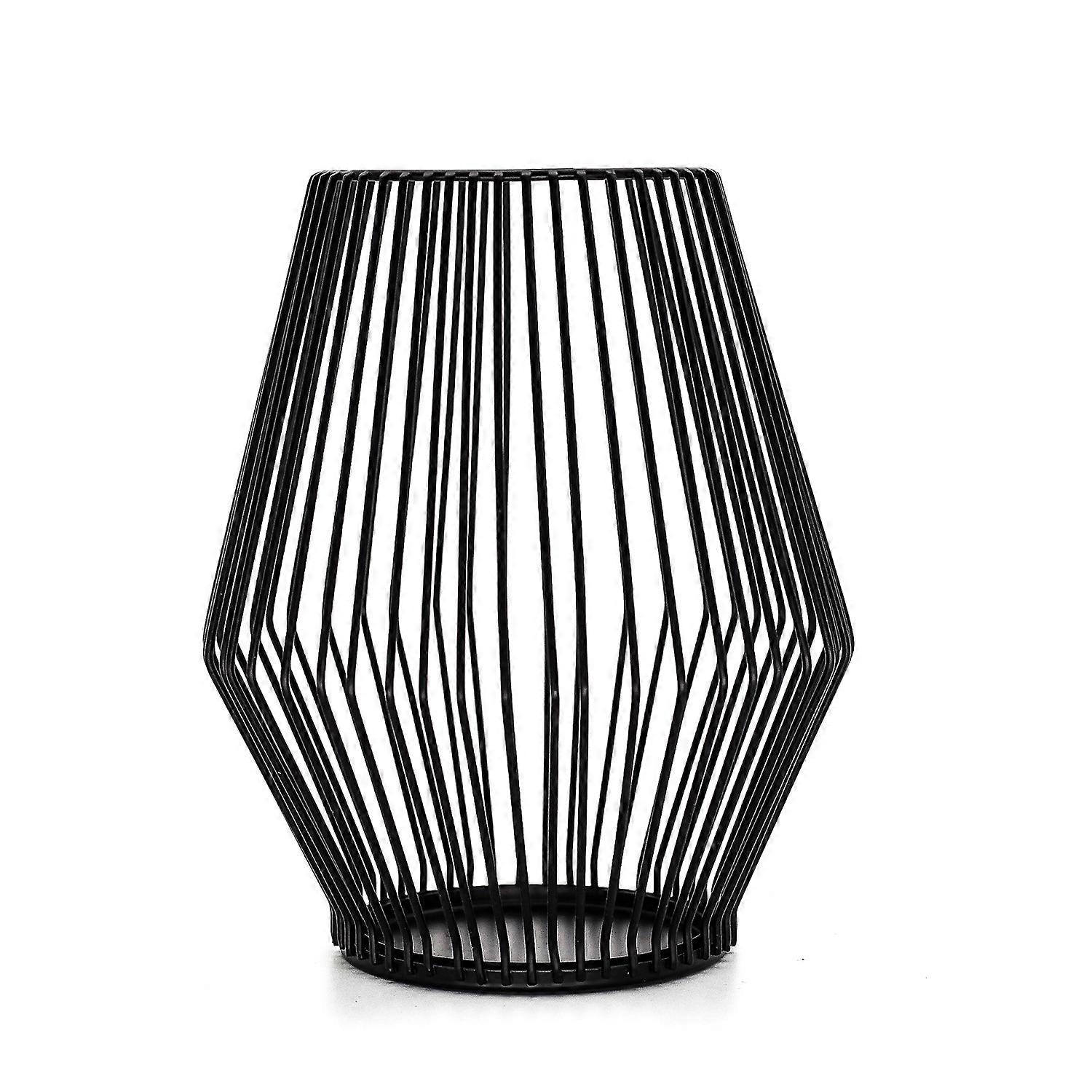 Matte Black Metal Wire Candle Holder