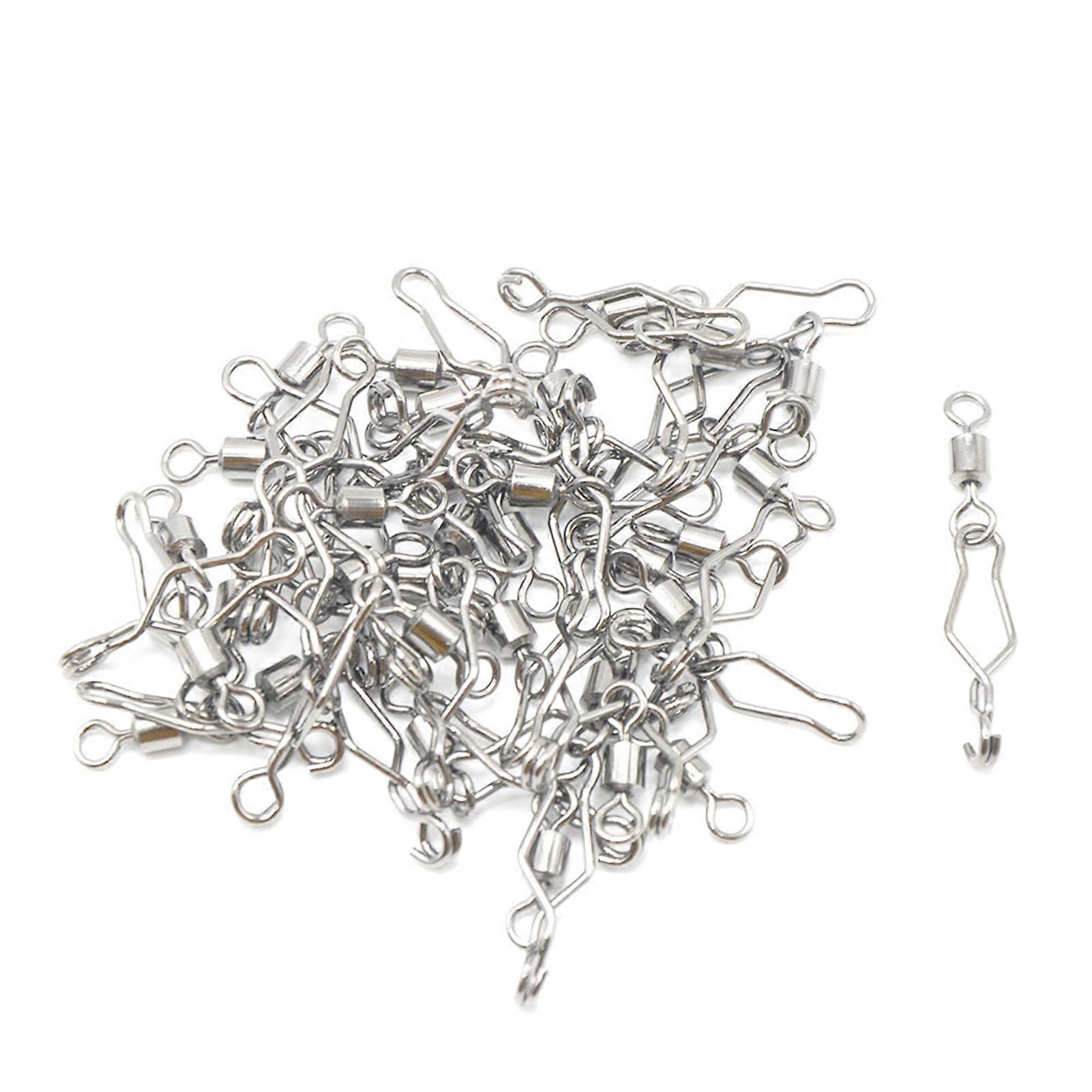 30Pcs Fishing Swivel Anti-knotting High Speed 8-Figure Strong Pulling Force 8-ring Fishhook Snap Connector Outdoor Fishing Kaesi