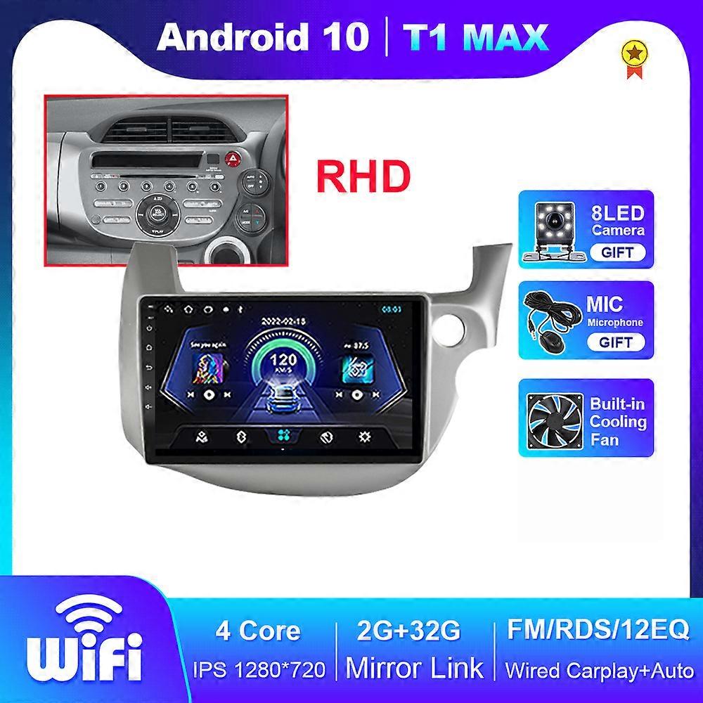 For HONDA FIT JAZZ JAZZ 2007-2014 Car Radio Android 10 Carplay Android Auto 4G WIFI GPS Navigation RDS Player No DVD