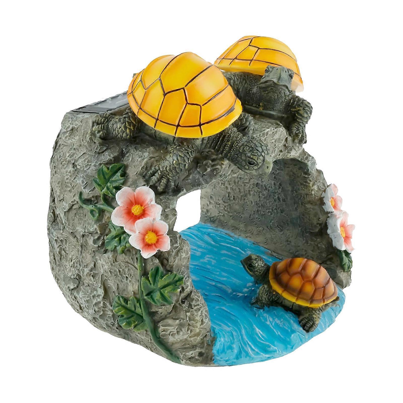 Holiday Ornaments Turtle Gutter Downspout Extension Decoration Solar Downspout Extension Statue With Light Solar Downspout Extension Statue For Garden