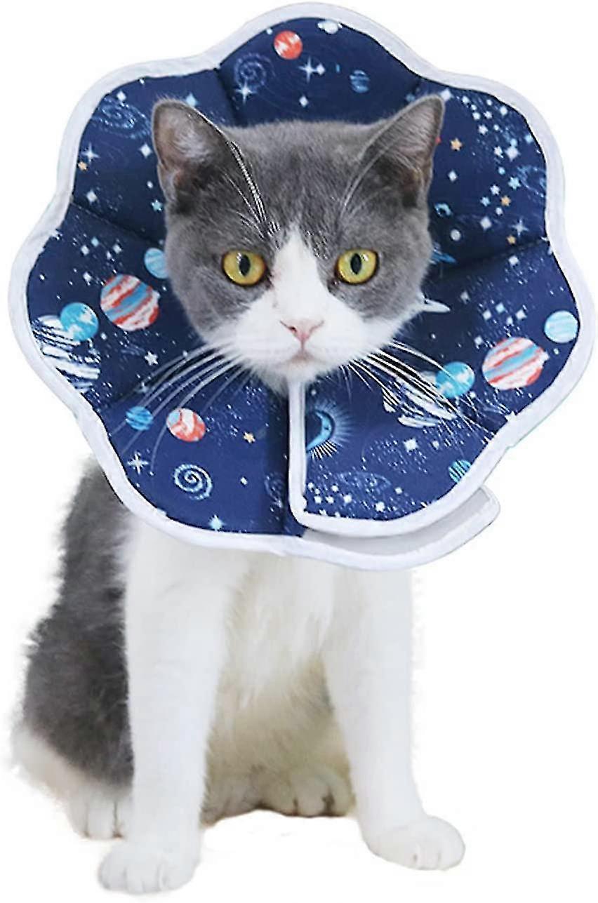 Pet Recovery Collar, Soft Cat Cone Collar Adjustable Anti-lick Cat Recovery Collar After Surgery, Portable Puppy Protective Collars Cones For Cats S