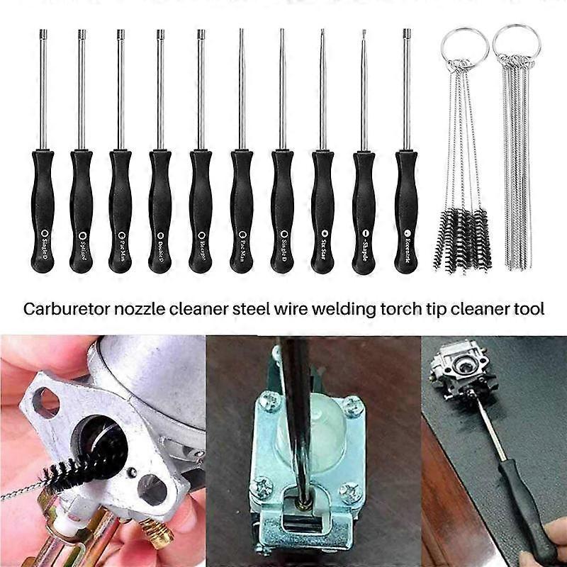 Carburetor Adjustment Tool Screwdriver Kit Cleaner Engine Ignition Tester for Common 2 Carburator E