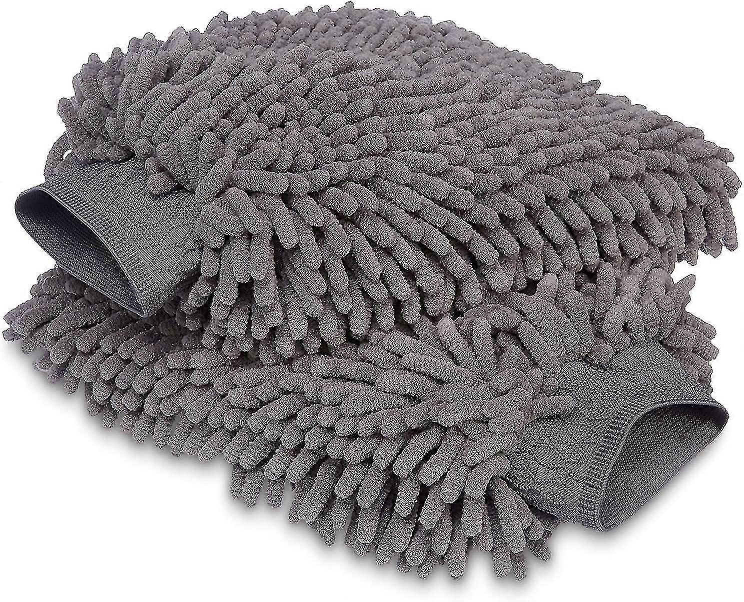 Luxury Microfiber Car Wash Gloves (2 Pieces)