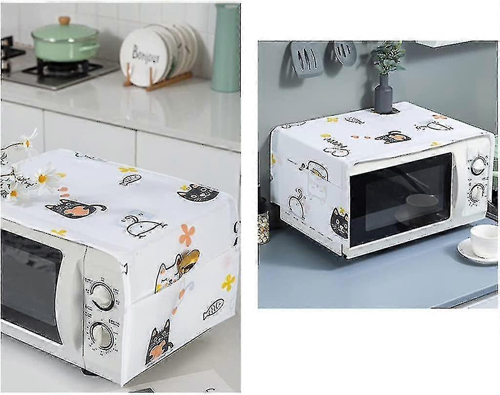 Microwave/multi-function Oven Dust Proof Cover Grease Cover With Pocket Kitchen Protector(feather Pattern)#d487664