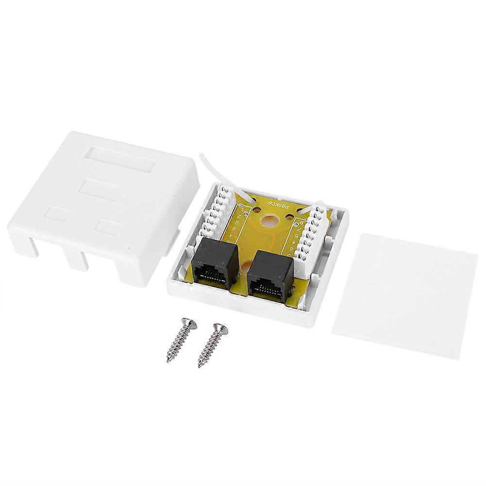 RJ45-8P8C Cat 6 Dual-Port Networks Connector Surface Mounted Desktop Information Junction Box