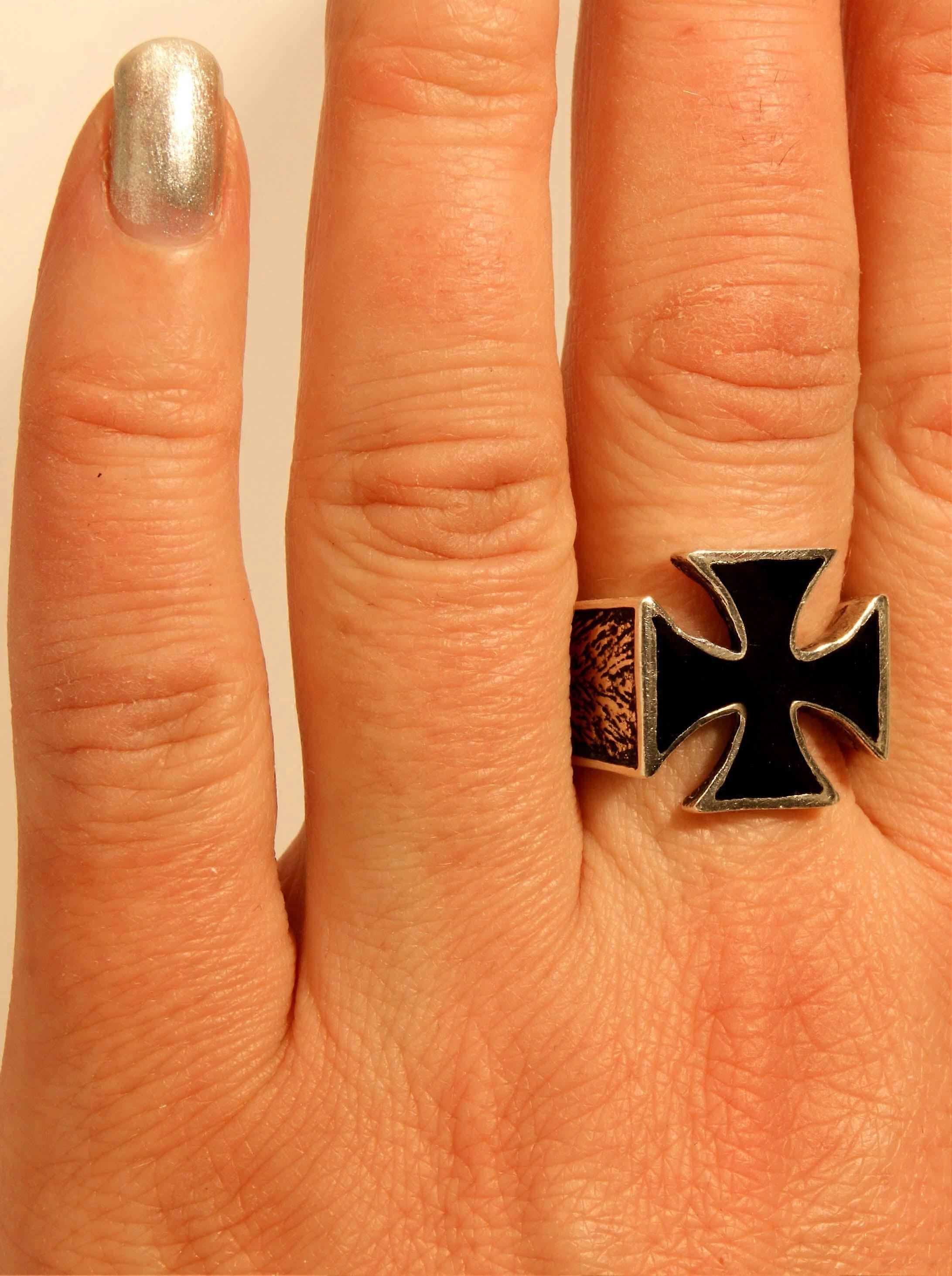 Ring Iron Cross, size 54-74 (kr16) - Silver
