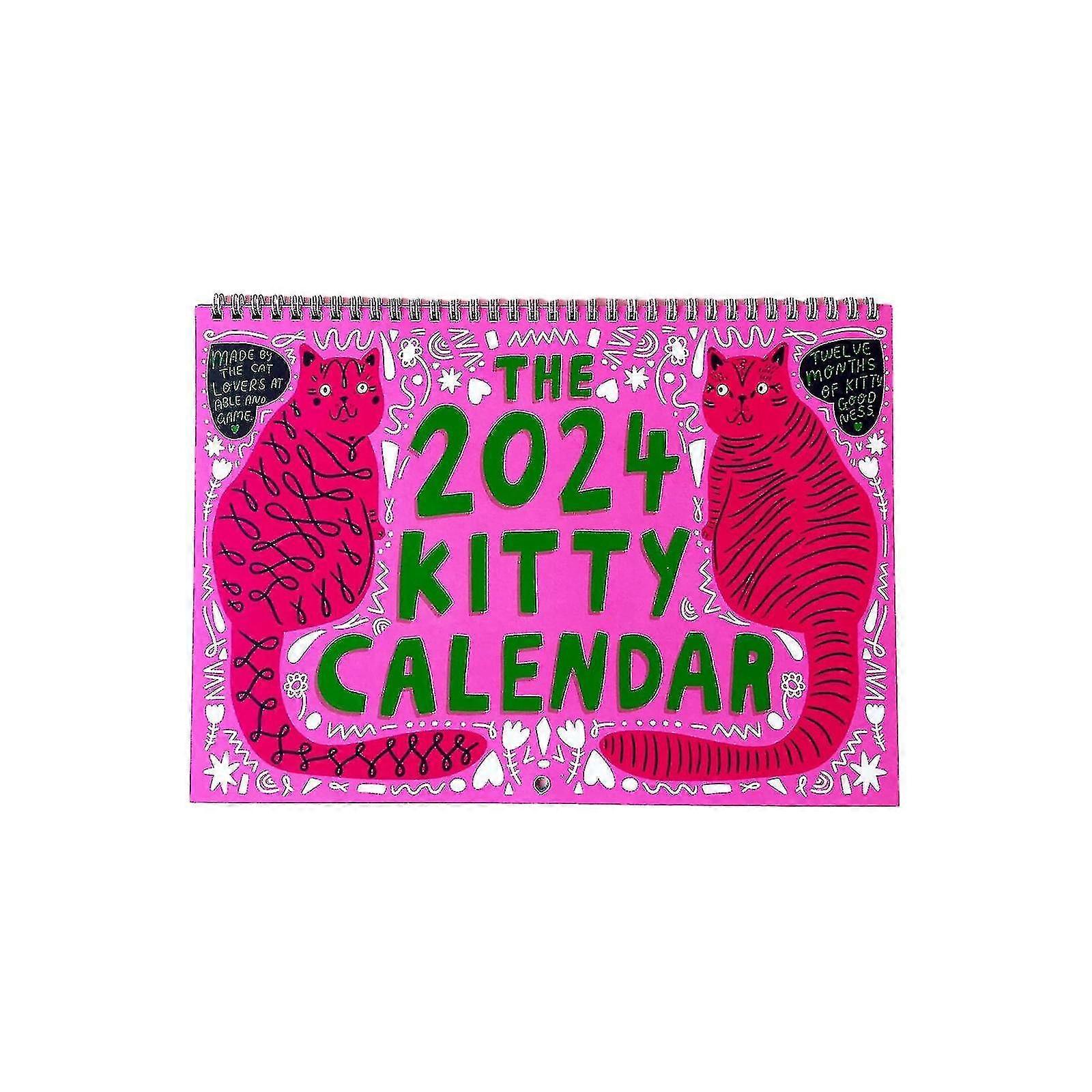 2024 Kitty Calendar | 2024 Wall Calendar | Cat Calendar | 2024 Wall Planner By Able And Game-YH
