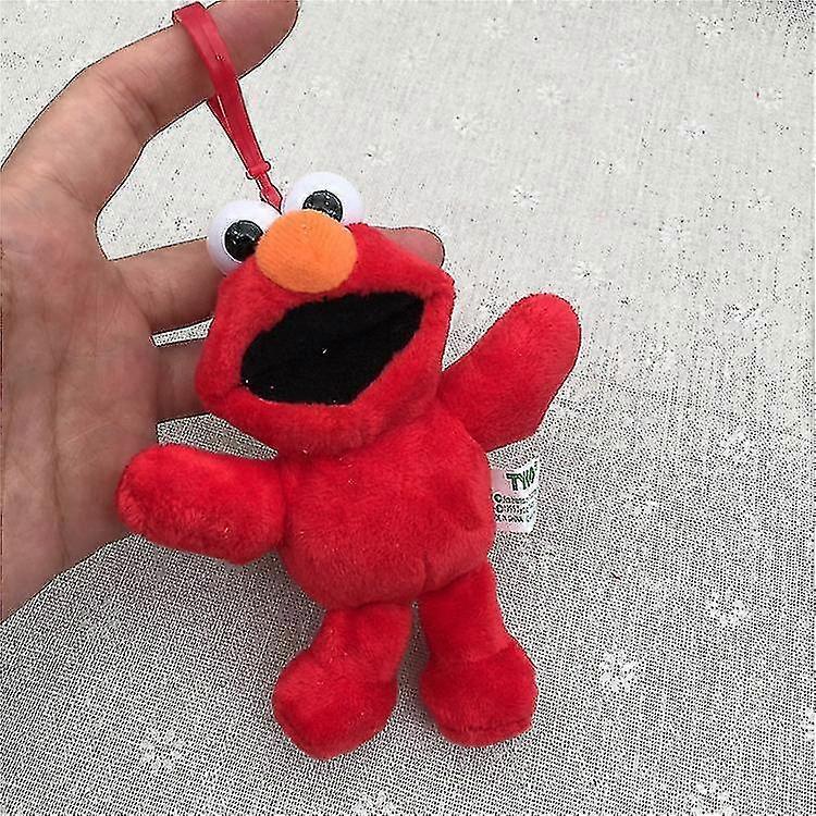 10cm Sesame Street Elmo Cookiemonster Carino peluche morbido peluche cartone animato giocattoli bambole bambini regalo portachiavi pendente decoraz...