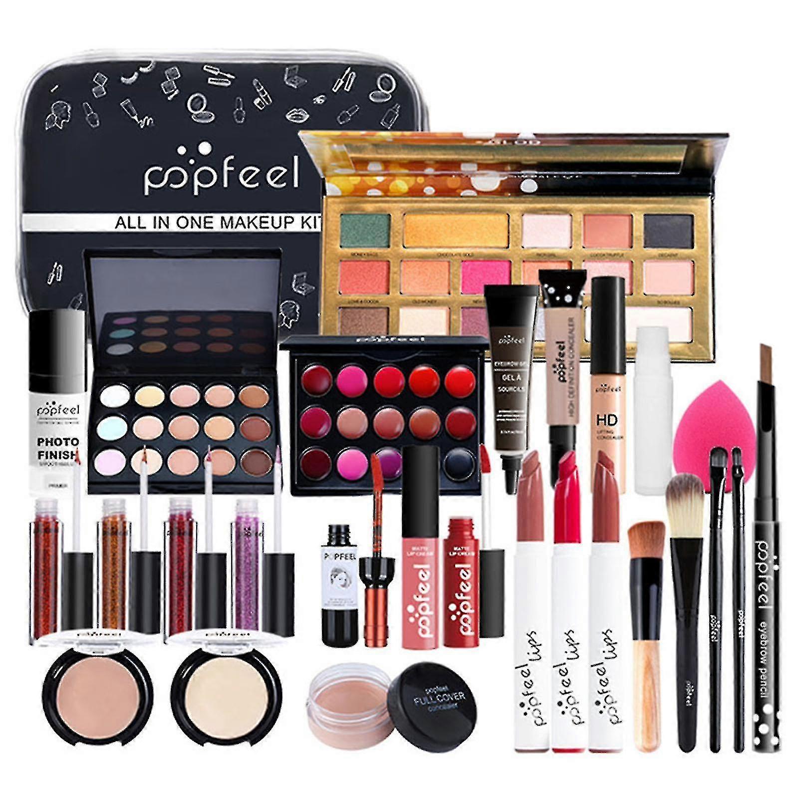 Komplettes Make-up-Kit für Frauen Tragbare All-in-One-Gesichtsaugen Make-up-Set Wit_vv