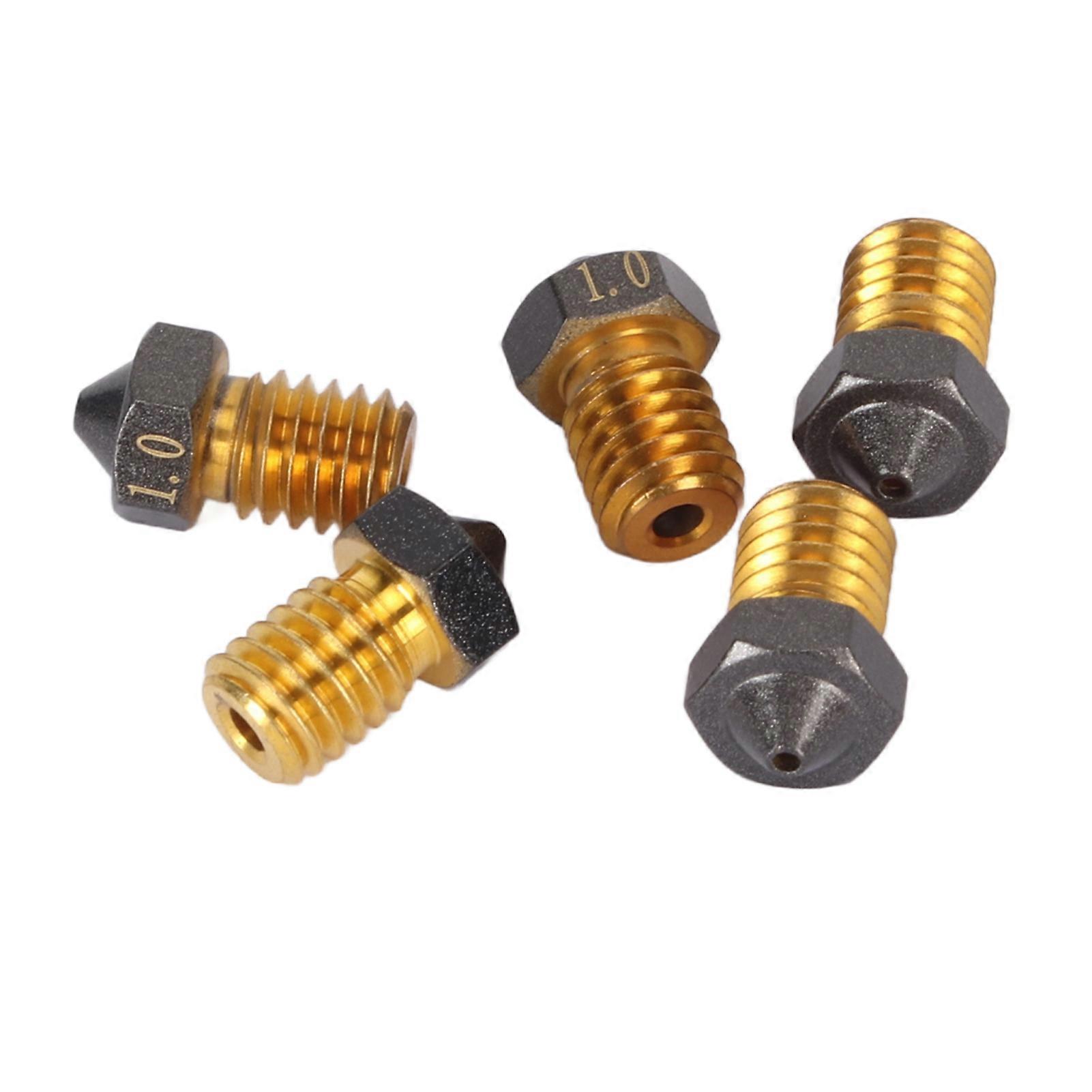 5pcs 3D Printer Extruder Nozzle for Ender 3D V6 3D Printers Brass Extruder Tips