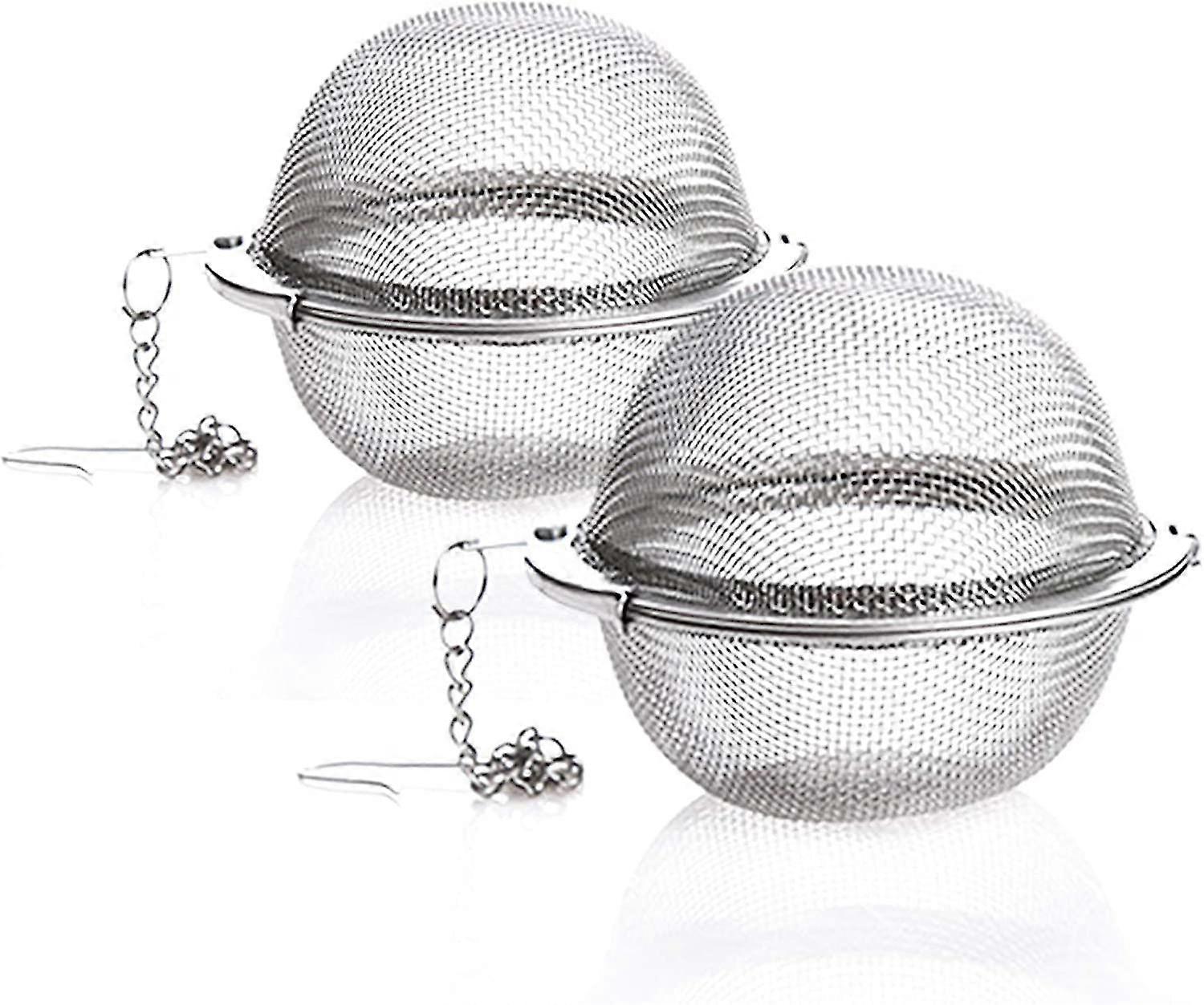 2 Pack Tea Strainers - Stainless Steel Mesh Tea Ball Infuser (2 Pack Tea Strainers)