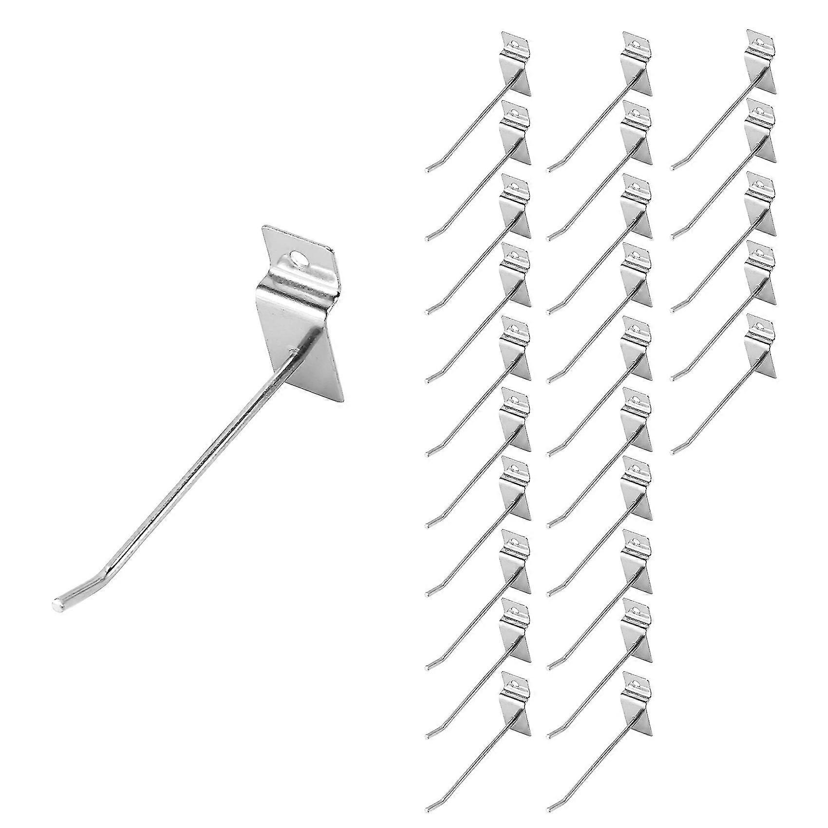 25 X Slatwall Single Hook Pin Shop Display Fitting Prong Hanger 100mm