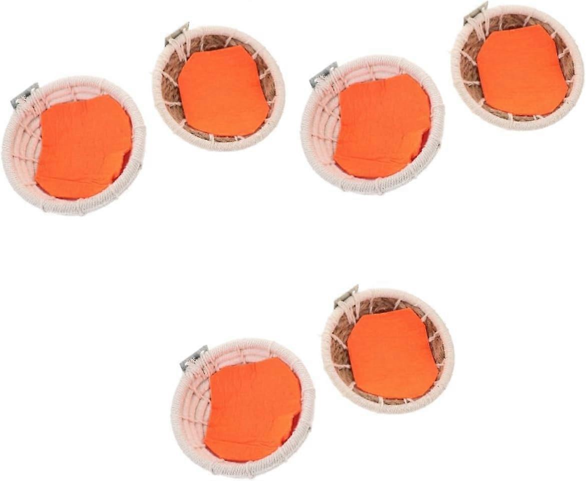 6 pcs Accessories Warm Cockatoo Hatching Breeding Small Lovebird Hatch Weave Cotton Handmade Pet Nesting Rope Birds Cage Braid Canary for House Bird B