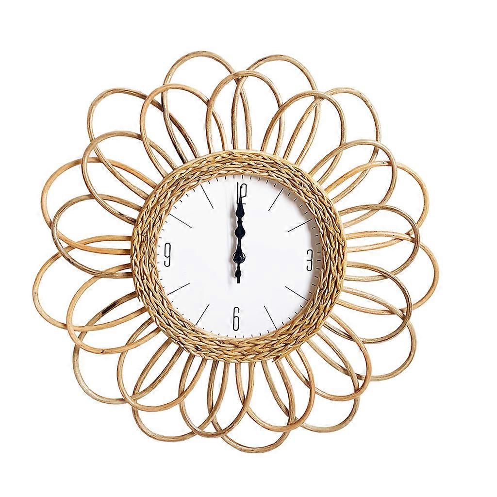 Handwoven Frame Clock Excellent Craftsmanship Decorative Wall Clock Practical