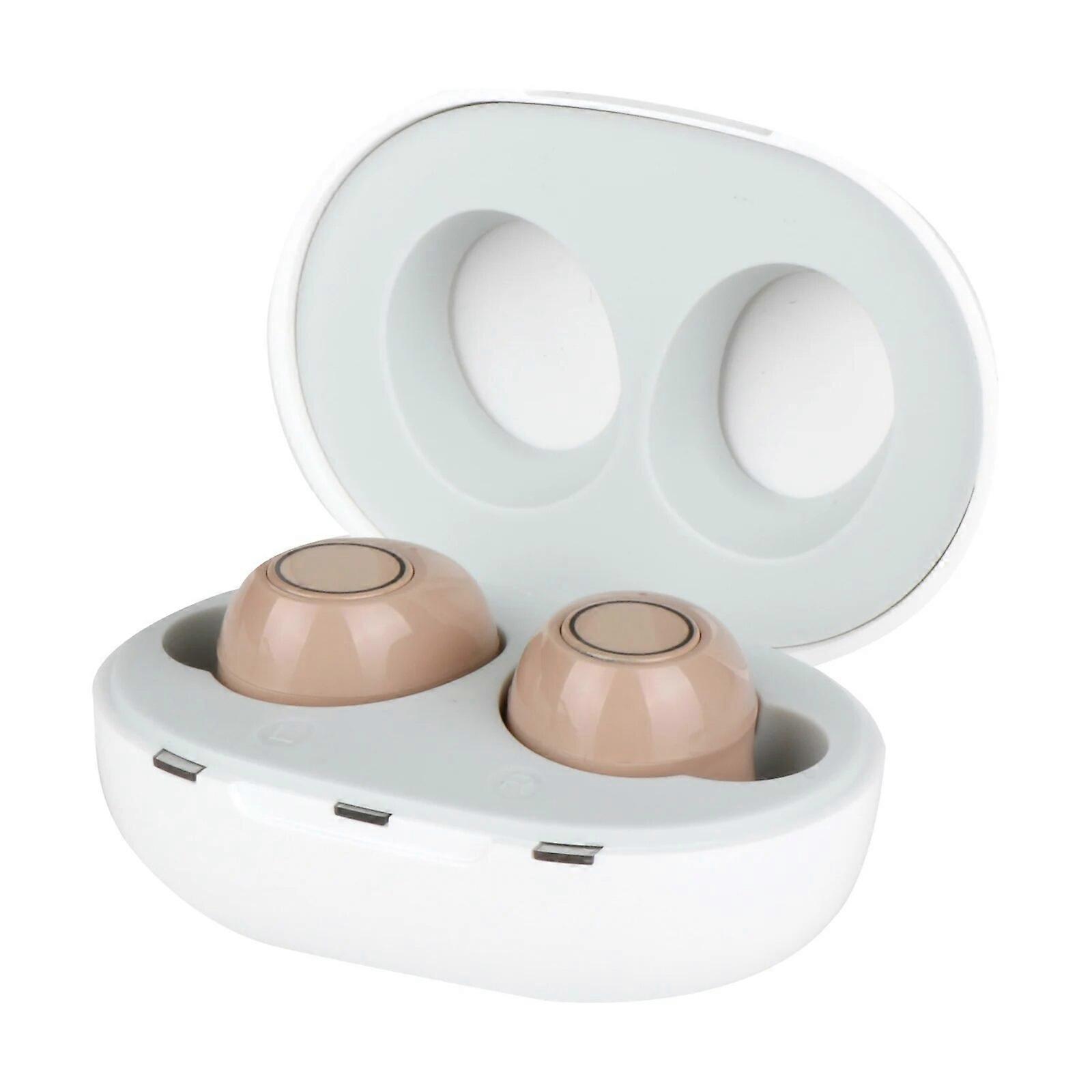 1 Pair Digital Hearing Aids Mini USB Rechargeable Ear Hearing Device One-key-operation Adjustable Volume Sound Amplifier