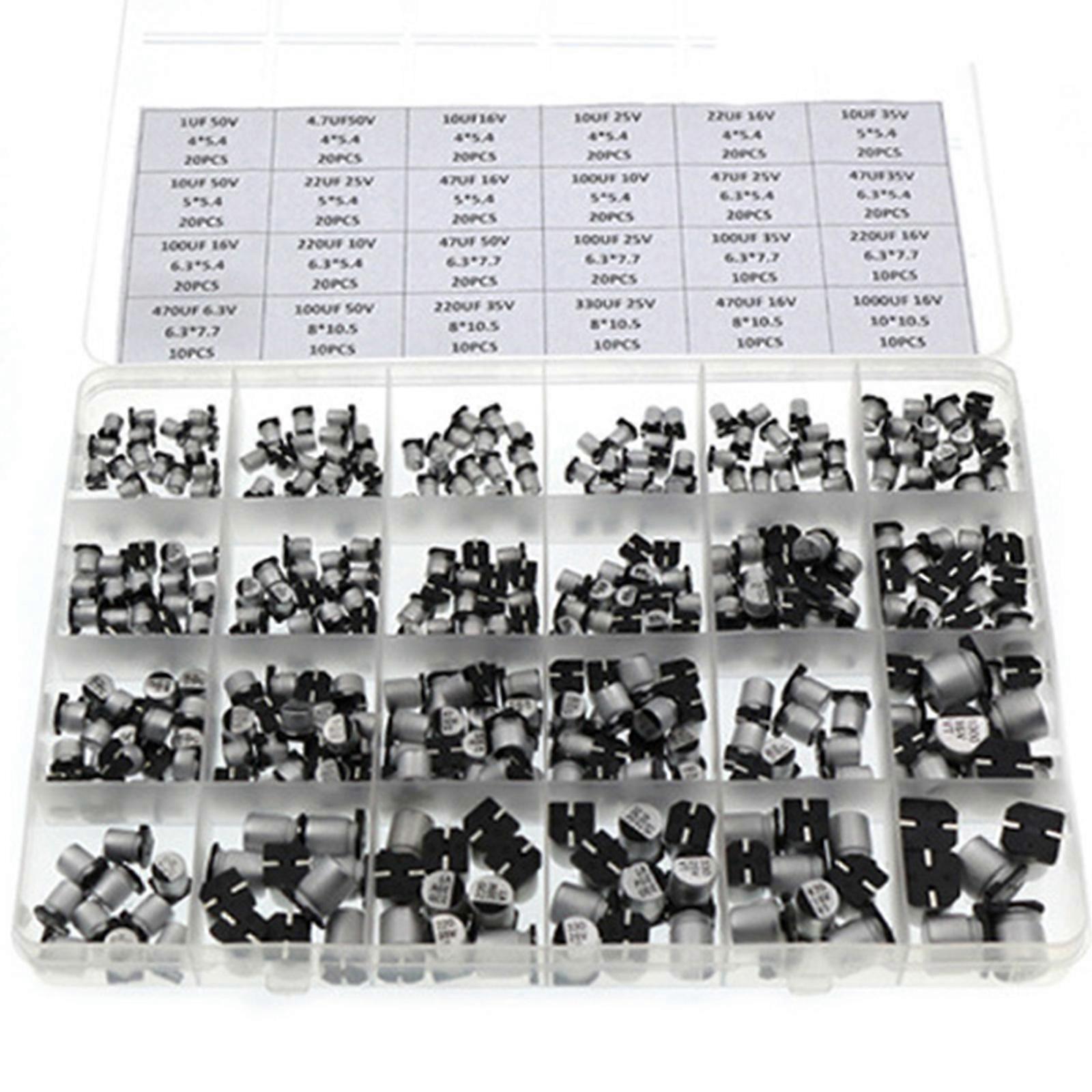 20 Capacitance Tolerance 1UF~1000UF SMD Electrolytic Capacitors Metal Frame
