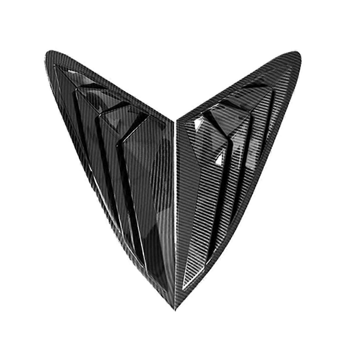 2X Carbon Fiber Rear Side Window Quarter Louver Cover for K5 2020 2021 2022