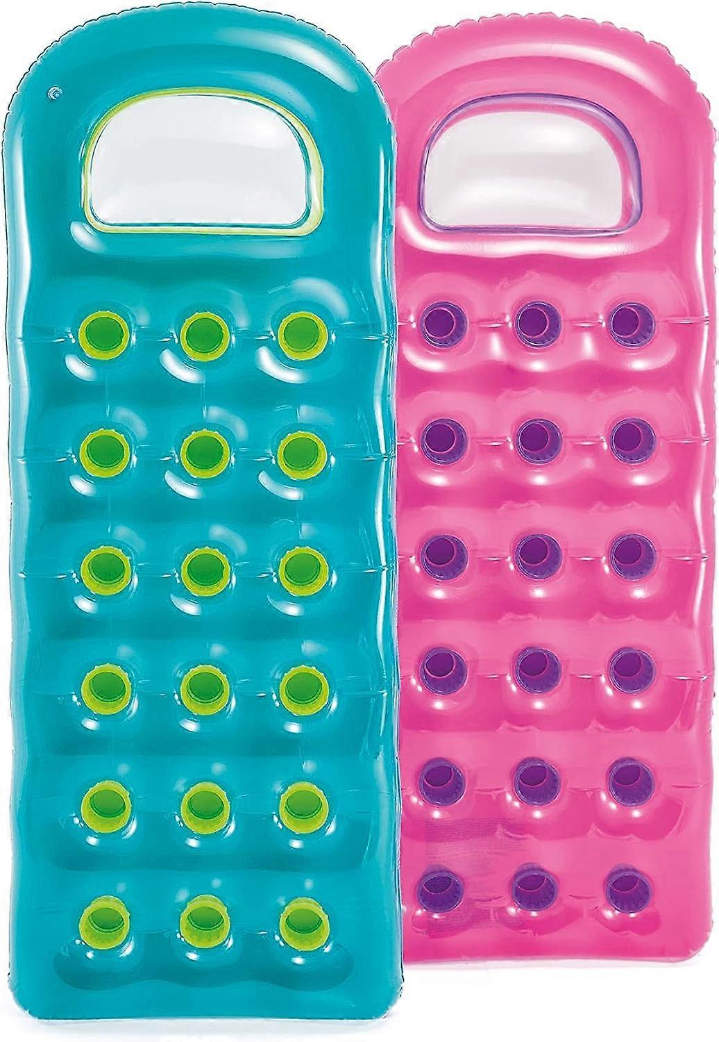 טרקלין מתנפח Intex Suntanner עם 18 כיסים, בגודל 74 אינץ' על 28 אינץ'