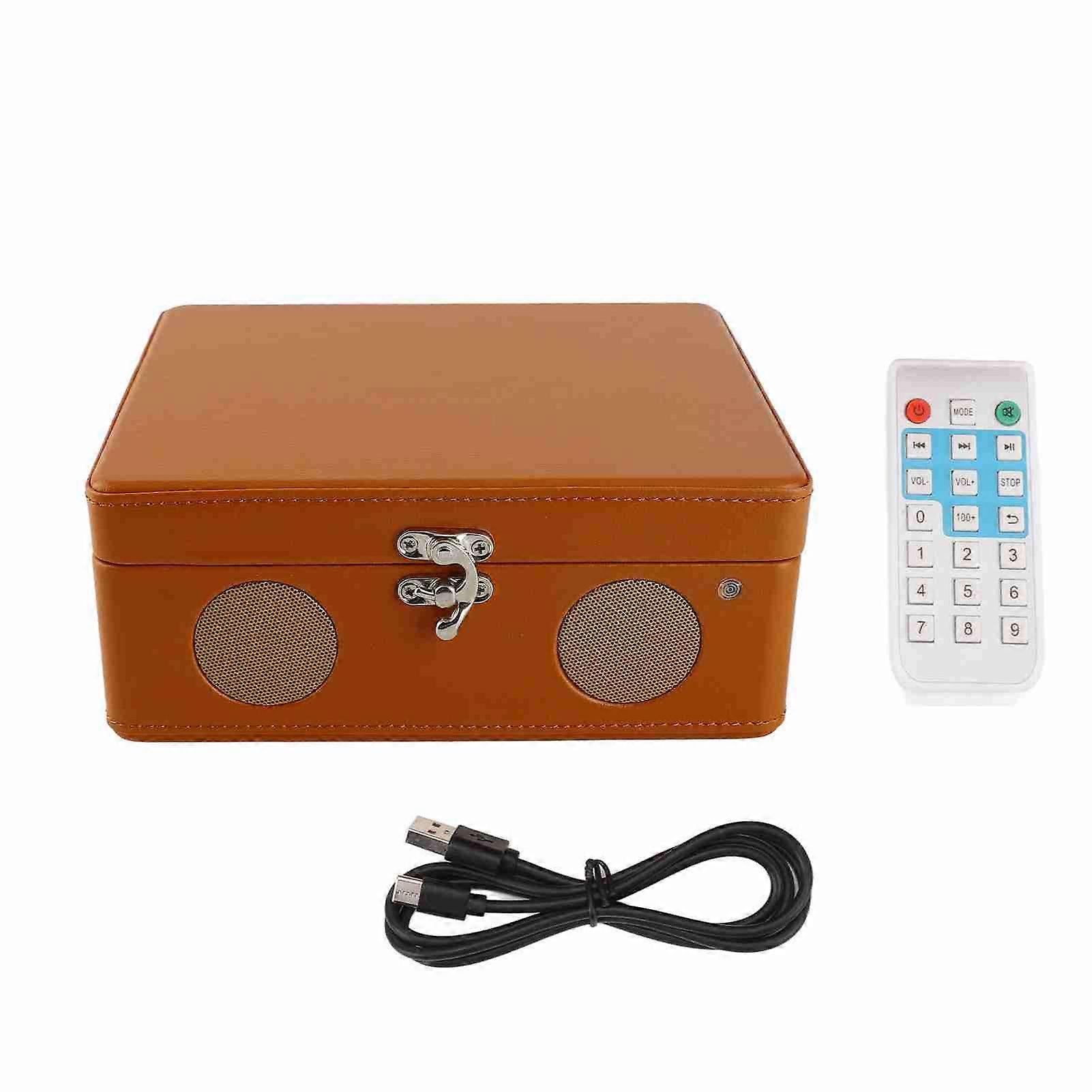 Record Player with Stereo Speaker Bluetooth 2000mAh Retro CD Player for CD CD R CD RW VCD DVD MP3 WMA Infrared Remote Control