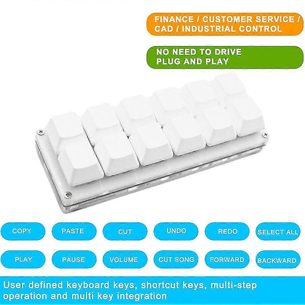 12 Keys Mini Keypad Numpad Mechanical Osu Gaming Programming Com Keycaps For