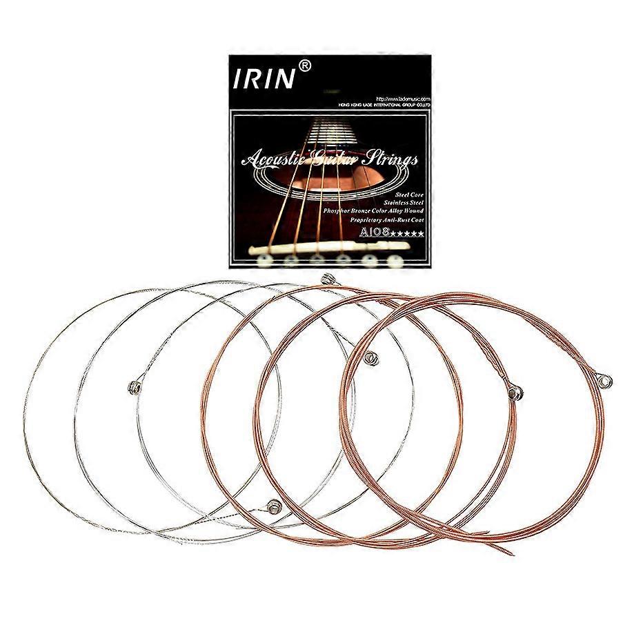 A108 6Pcs/Set Acoustic Guitar String 009-045 Inch 6 Strings Guitar Parts Accessories