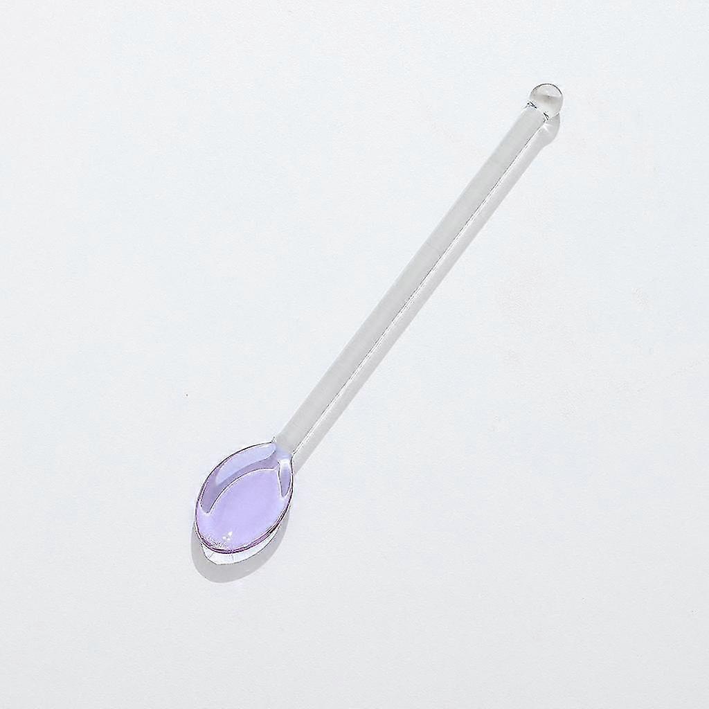 Borosilikat glas teskedar Glas omrörningssked Stång Långhanterade kaffeomrörare Iste sked Glas Omrörningsskedstång för te sockerbarfest - Ye