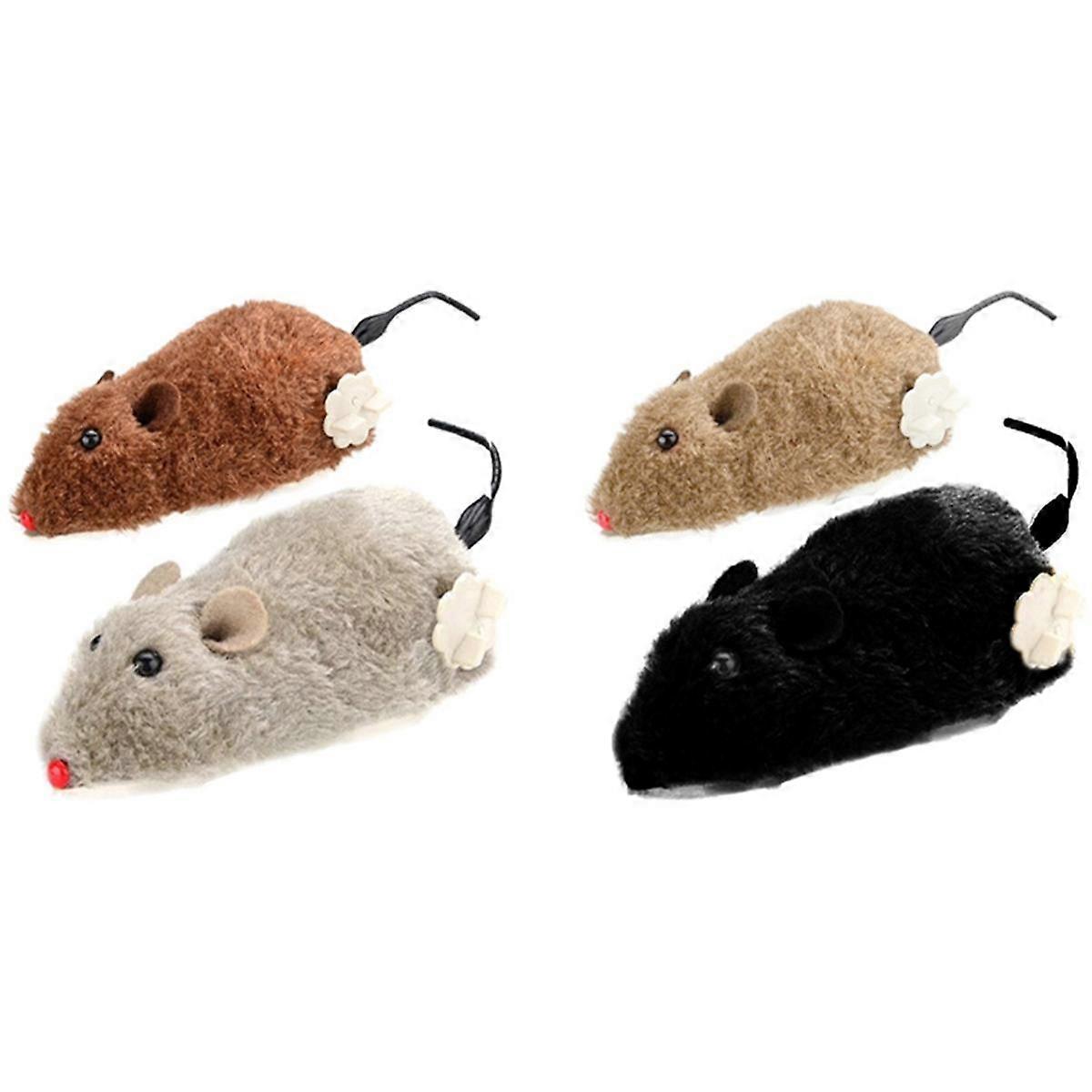 Cat Toy Clockwork Spring Power Plush Mouse Toy Motion Rat Cat Dog Playing Toy Pets Interactive Toys Pet Supplies