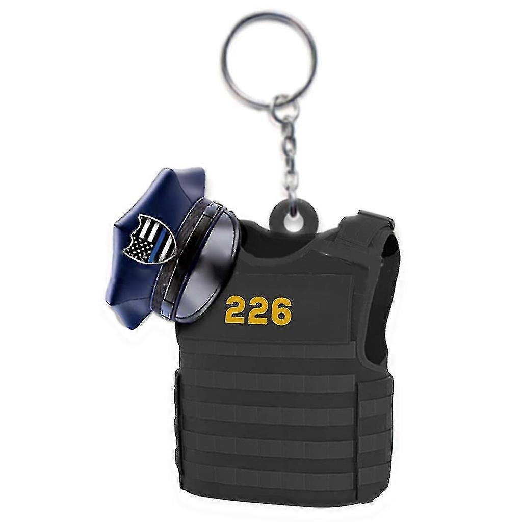 الاكريليك سلسلة المفاتيح النساء الرجال شخصية الشرطة الرئيسية سلاسل المجوهرات حقيبة سحر-hhny