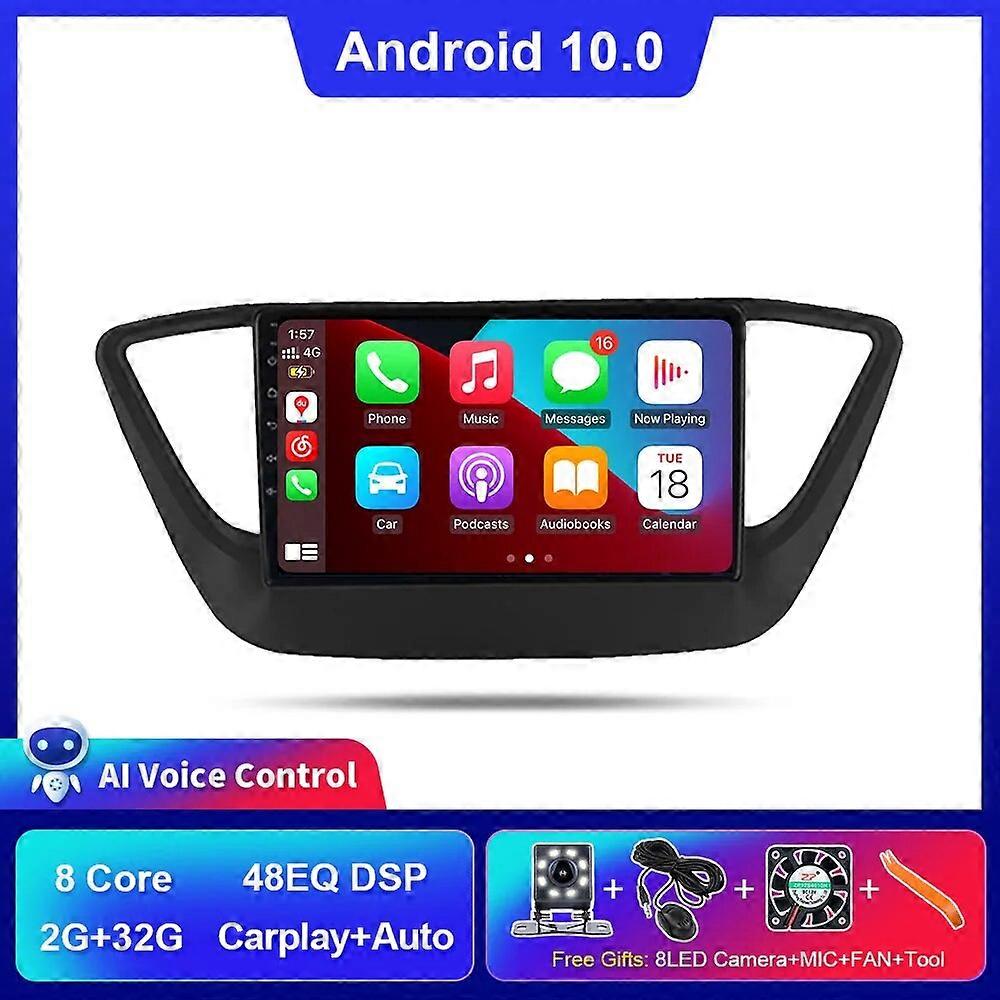 Car Radio 2din For Hyundai Solaris 2016-2019 Navigation GPS Multimedia Player Android10.0 4G 64G Carplay Auto WiFi AI Voice