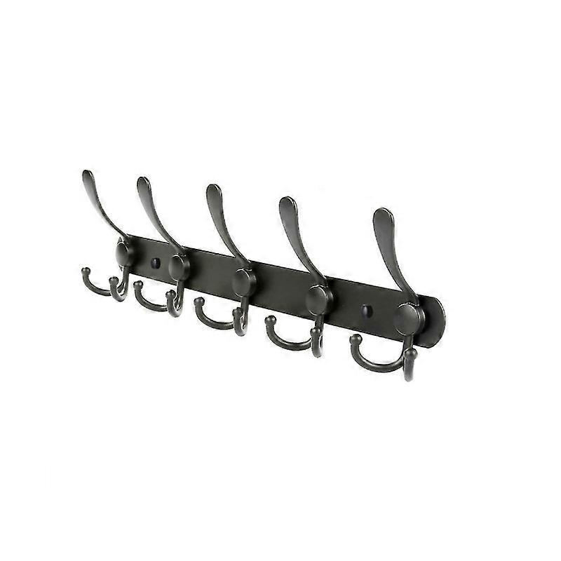Wall Mount Coat Hooks,5 Tri Hooks Heavy Duty Stainless Steel Hook Rail