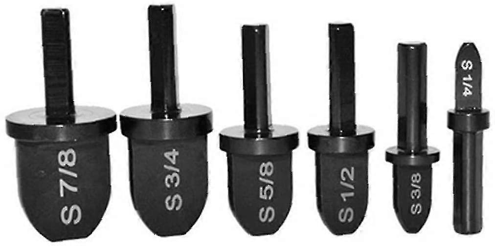 Set di punte di trapano per l'upsetting del tubo in rame Set di espansione Set di strumenti di svasatura Flare Spin Set nero 6 pezzi anche a mano