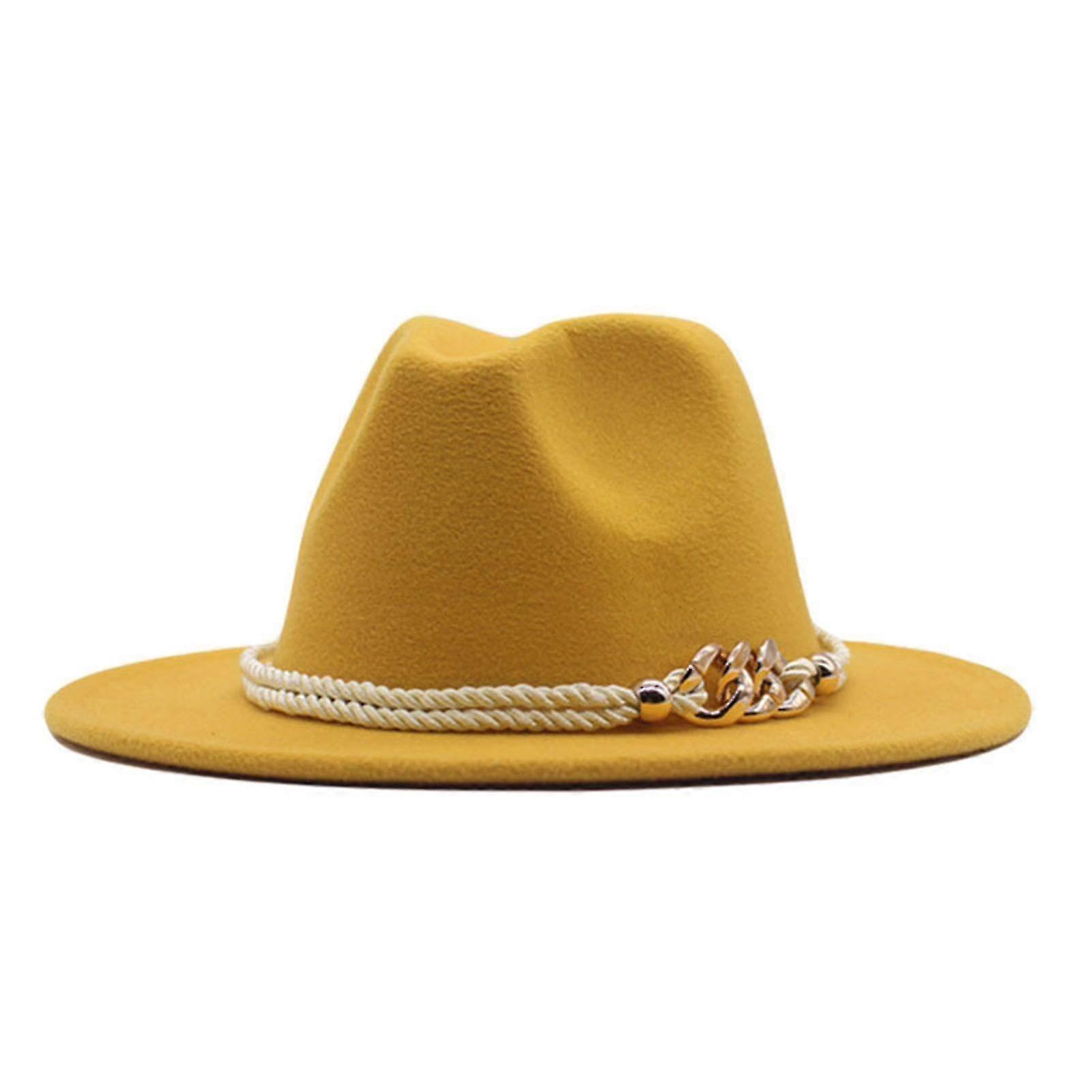Womens Classic Wide Floppy Panama Wool Fedora Hat