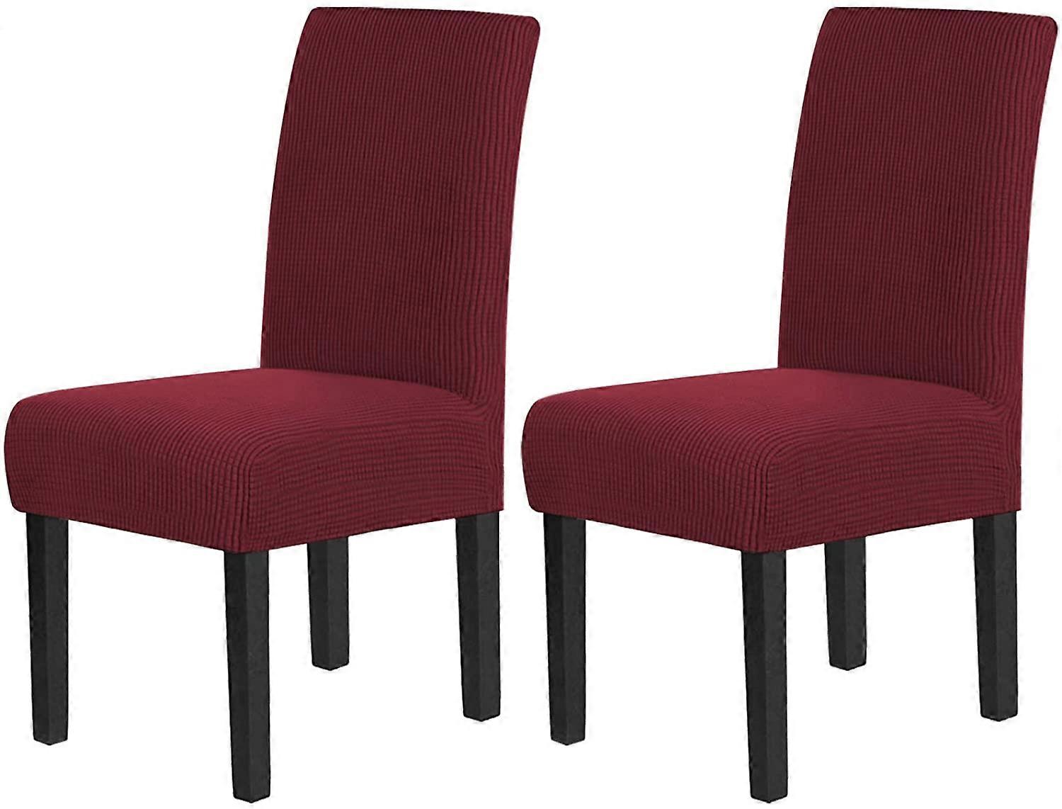 כיסויי כיסא לפינת אוכל כיסויי כסאות אוכל מתיחה כריות כיסא לכיסאות אוכל כיסויי כיסא רחיצים נשלפים סט של 2, מרווה