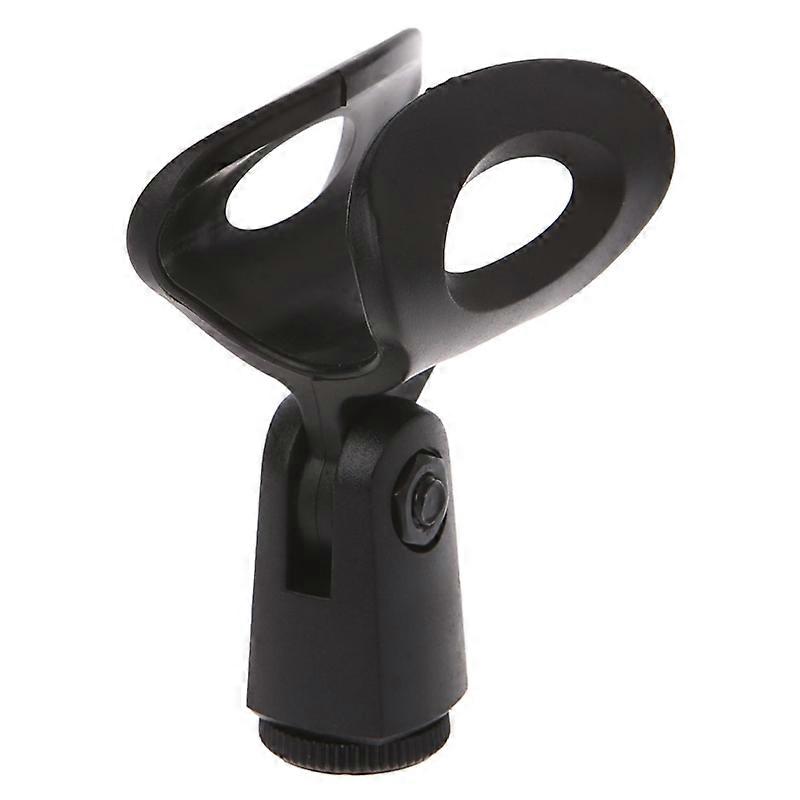 Flexible Microphone Mic Stand Accessory Plastic Clamp Clip Holder Mount Black