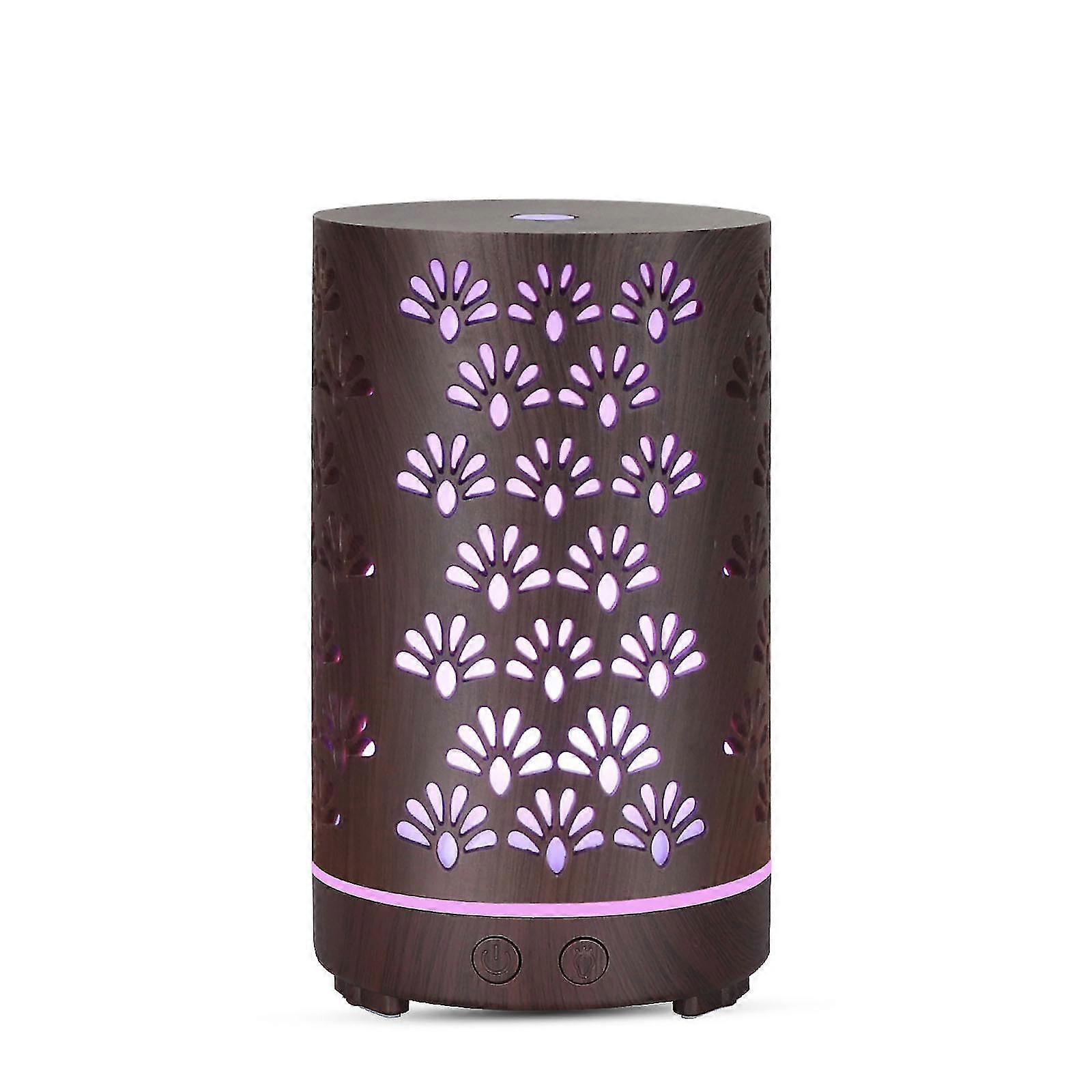 Wood Grain Aroma Diffuser 200ml Colorful Night Light Atomizing Humidifier