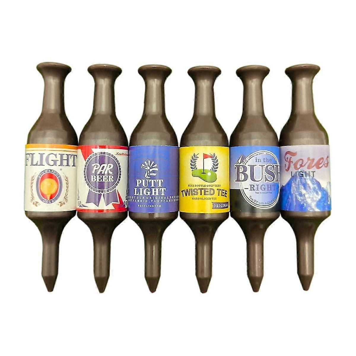 6Pcs Golf Tees Beer Bottle Golf Tees for Golfers