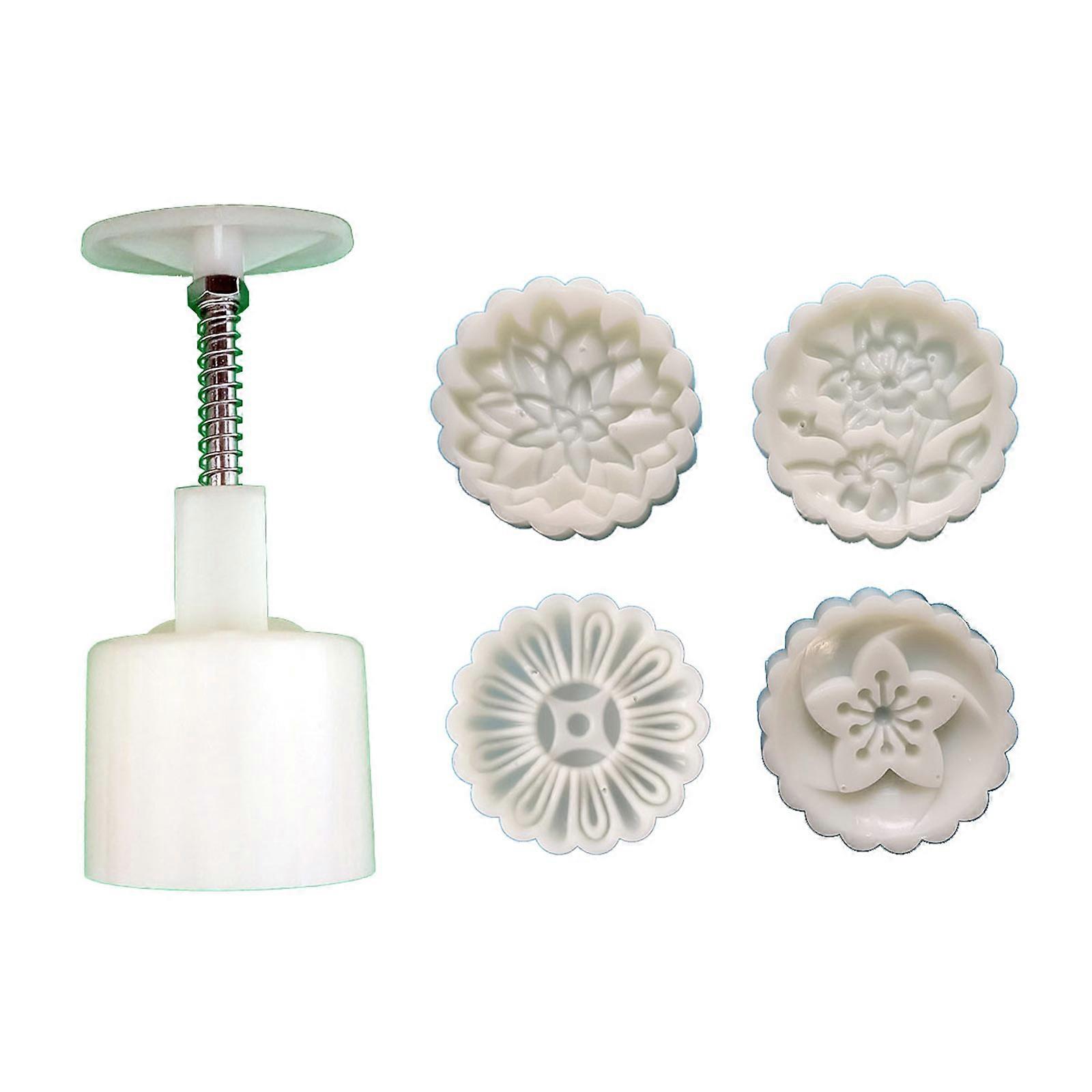 75g Mooncake Mold Cartoon Flower Shaped DIY Baking Mold for Mid-Autumn Festival