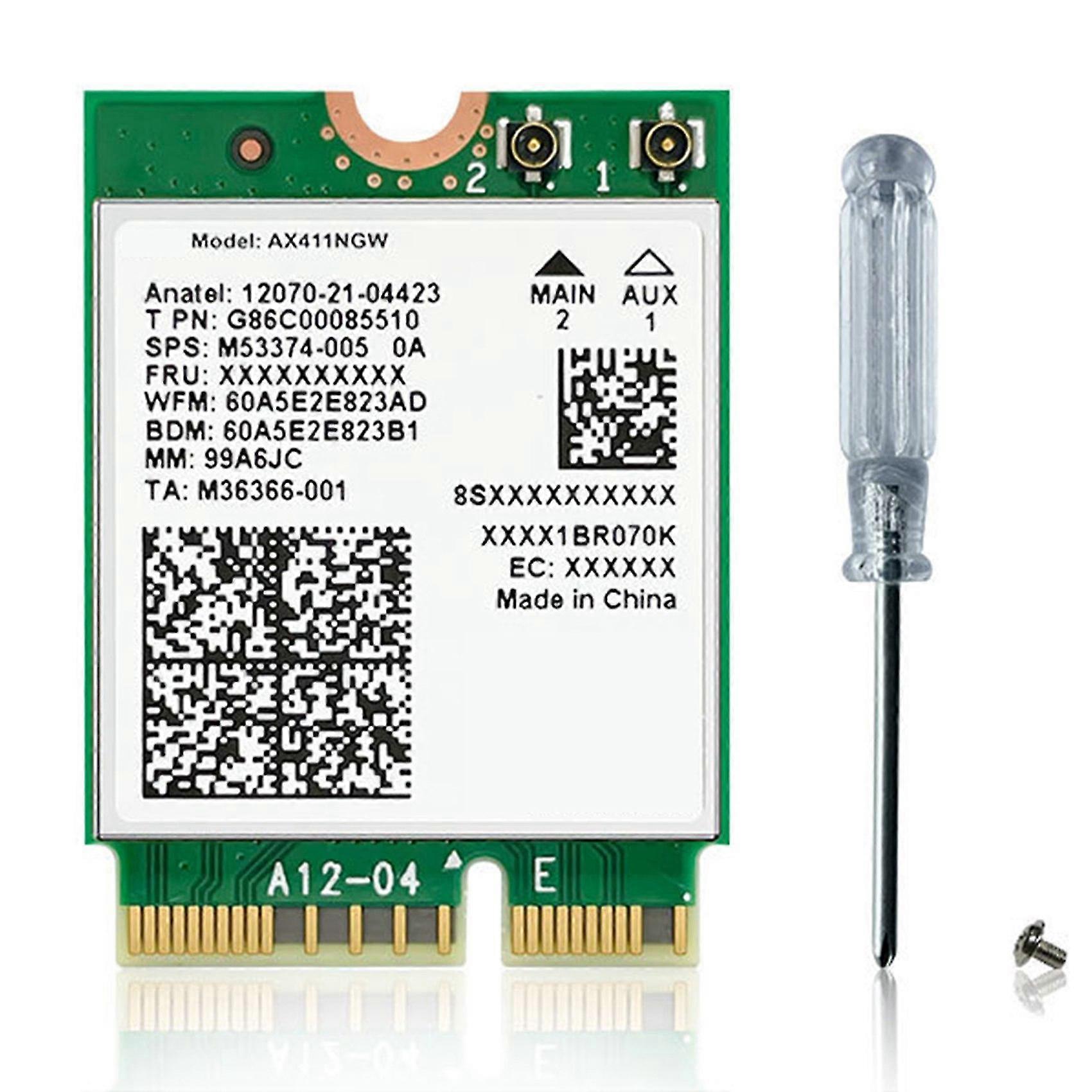 Ax411 Wireless Network Card Tri-band Network Adapter Wifi 6e 5374mbps Network Card Supports Bluetoo