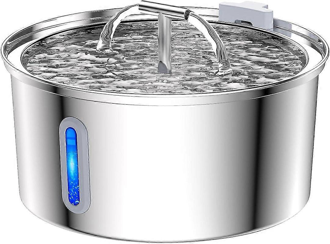 Fontana d'acqua per gatti, fontana per gatti da 108 once / 3,2 l, distributore automatico di acqua per cani con luce a led e sistema di filtraggio a circolazione per gatti, cani, p multipli