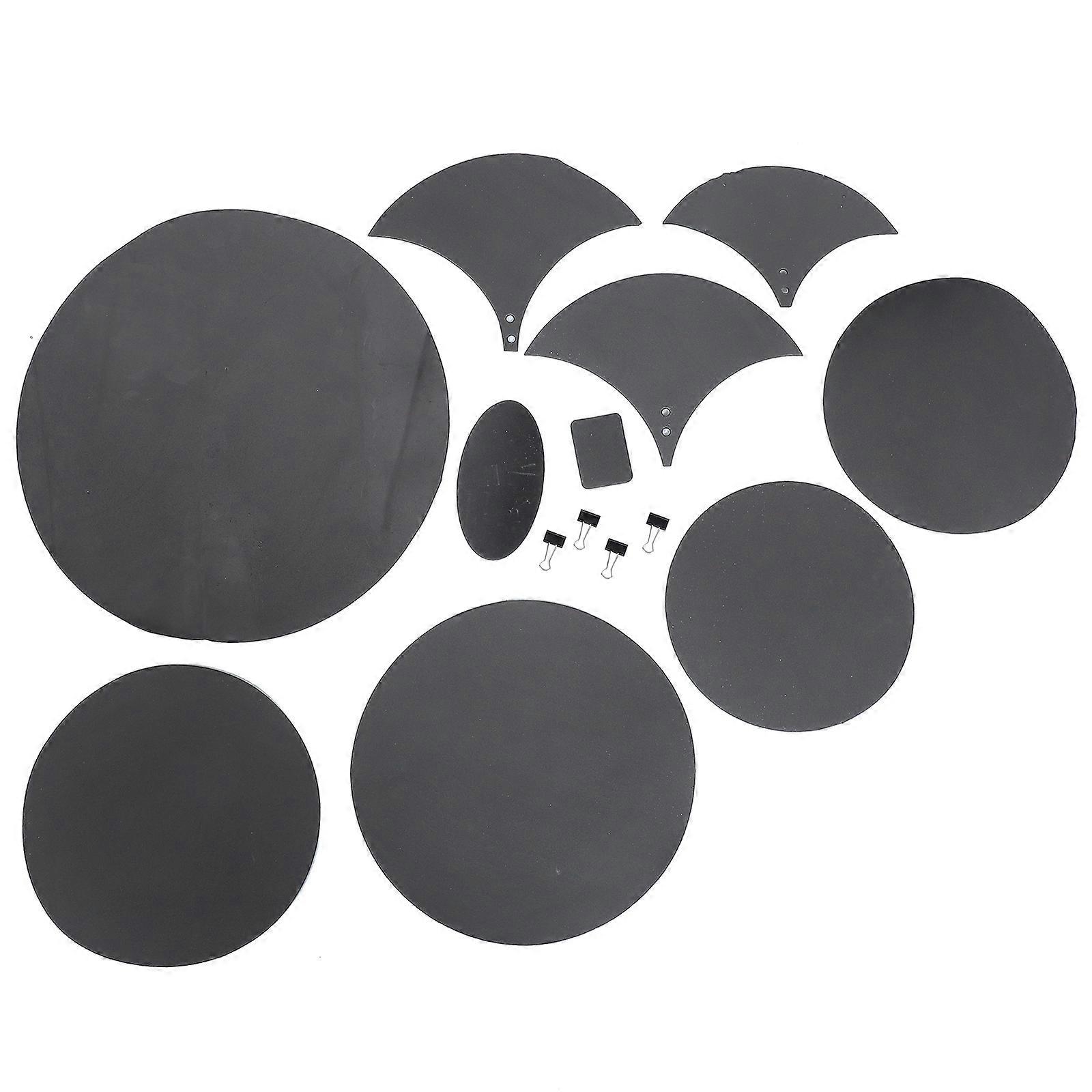 14pcs Drum Mute Pad Mats Silencer Drum Head Pads Belt Mats for Drum (Black)