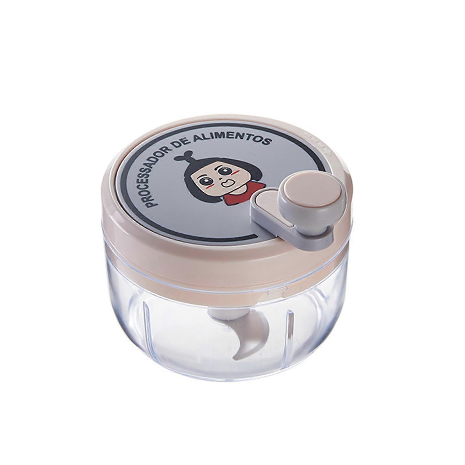 200/400ML Manual Garlic Chopper Food Processor Rust-Resistant Stainless Steel Blade Easy to Rotate Versatile Chopper for Garlic Meat Nuts Veggies