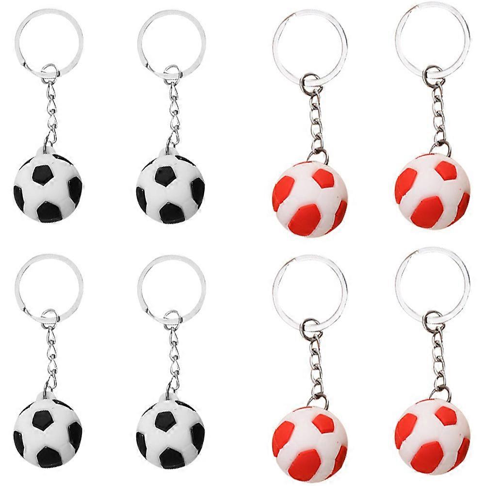 8pcs Football Keychain Football Key Chain Ring Charm Keychain Keyring Decor