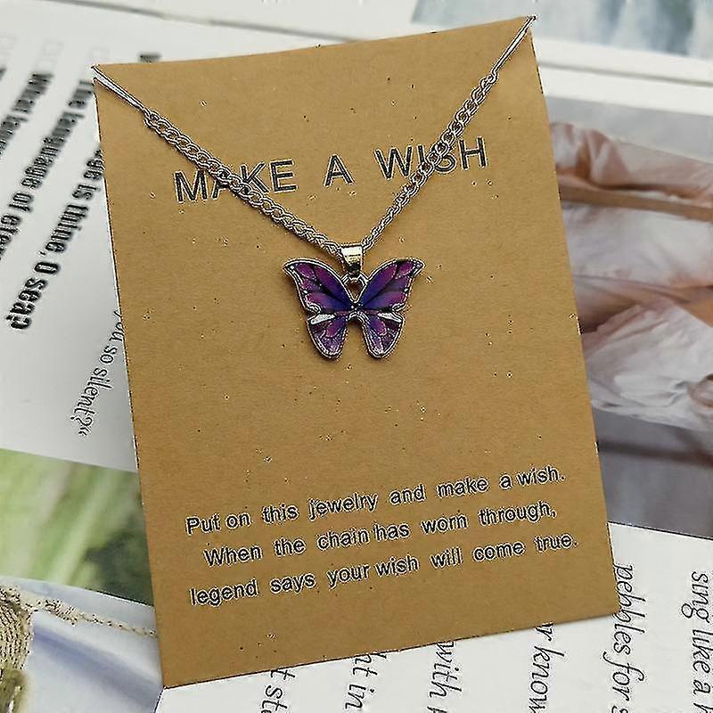 Coréenne Mode Mignon Papillon Pendentif Collier Pour Femmes Golden Color Statement Collier Bijoux