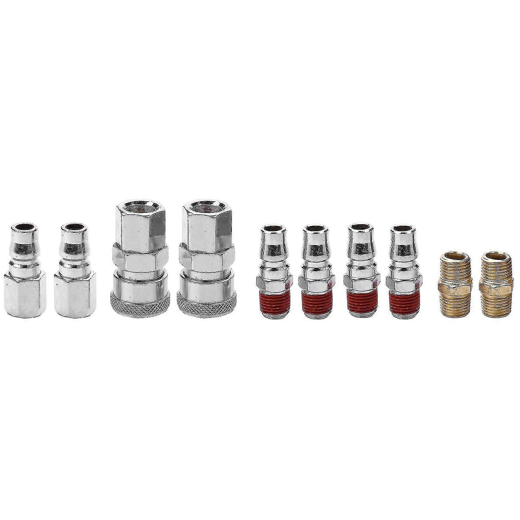 10pcs 1/4 Inch Bsp Air Line Hose Compressor Fitting Connector