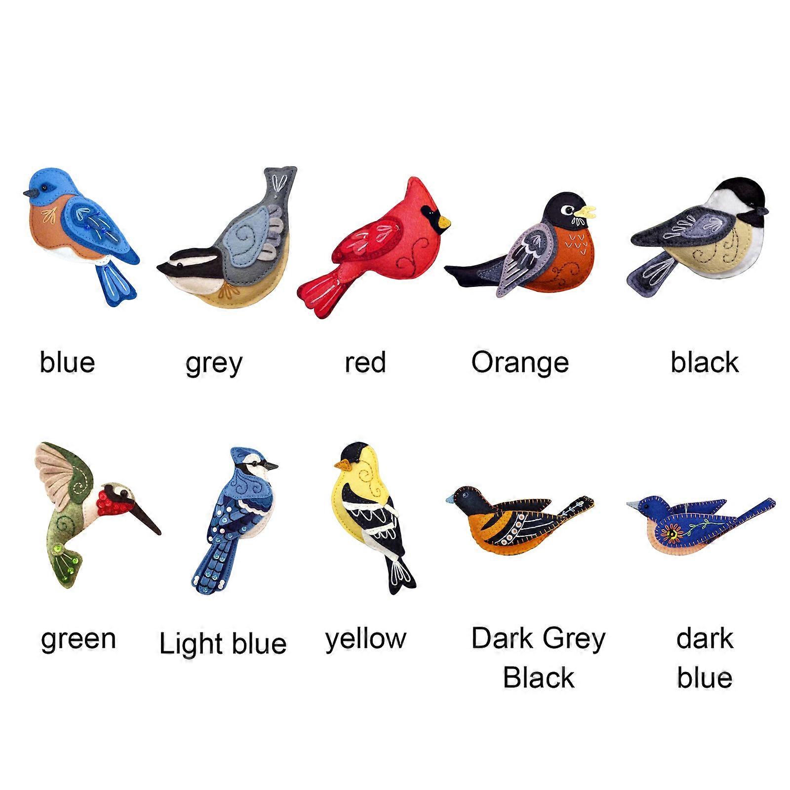 Felt Bird Ornament Durable Creative Kids Room Decor Multipurpose Multicolor Gift