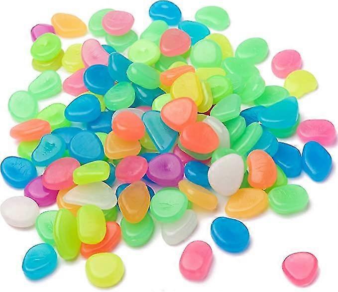 Glow In The Dark Rocks 300pcs Colorful Glow Stones, Glowing Rocks For Fish Tank
